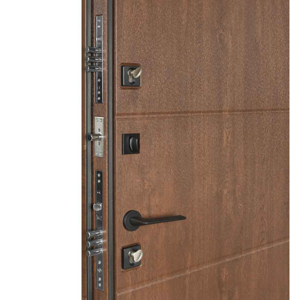 Вхідні дверi ТЕРМО HOUSE Kale МОДЕЛЬ 705/428 Дуб бронза / Вулична Горіх натуральний