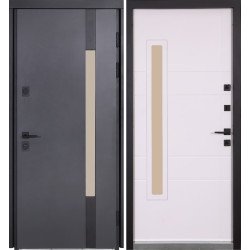 Входная дверь COTTAGE Kale МОДЕЛЬ 705/431  Вулична Metalic Anthracite / Білий атласний