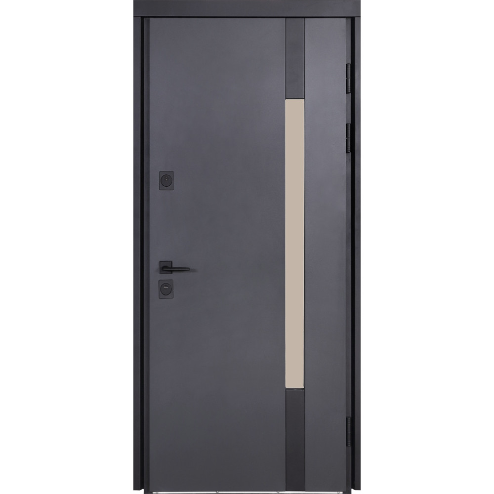 Вхідні дверi COTTAGE Kale МОДЕЛЬ 705/431 Вулична Metalic Anthracite / Білий атласний