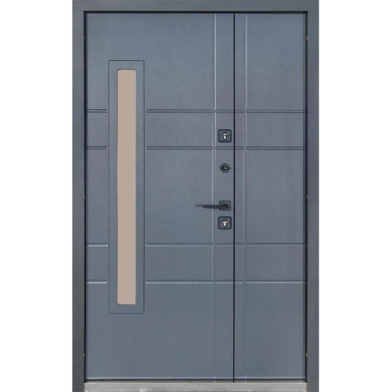 Вхідні дверi ТЕРМО HOUSE Kale МОДЕЛЬ 705/431 Темний Антрацит / Вулична Антрацит сірий