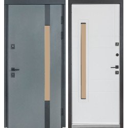 Вхідні дверi  ТЕРМО HOUSE Kale МОДЕЛЬ 705/431 Темний Антрацит / Вулична Білий атласний