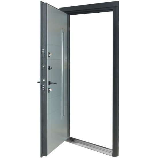 Входная дверь ТЕРМО HOUSE Kale МОДЕЛЬ 705/431 Темный Антрацит / уличная Антрацит серый