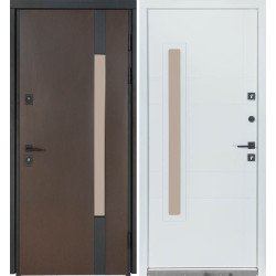 Входная дверь ТЕРМО HOUSE Kale МОДЕЛЬ 705/431 Венге темный / уличная Белый Атласный