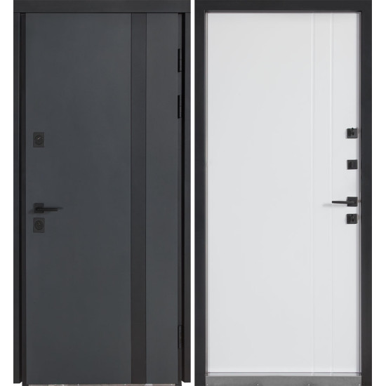 Входная дверь COTTAGE Kale МОДЕЛЬ 710/265 Вулична Metalic Anthracite / Білий атласний