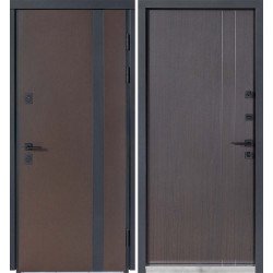 Вхідні дверi  ТЕРМО HOUSE Kale МОДЕЛЬ 710/265 Венге Темний / Вулична Білий атласний