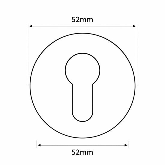 Накладка на циліндр A50-551810 SC кругла розетка , колір - Хром матовий