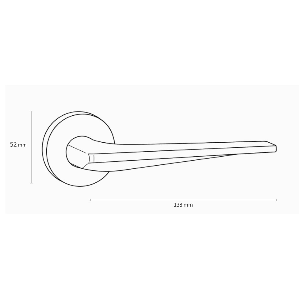 Дверна ручка Сlaro, SC кругла розетка , колір - Хром матовий