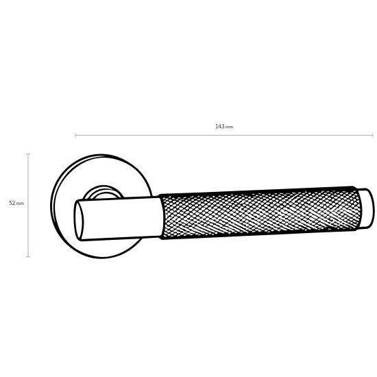 Дверна ручка Roca, SC кругла розетка , колір - Хром матовий