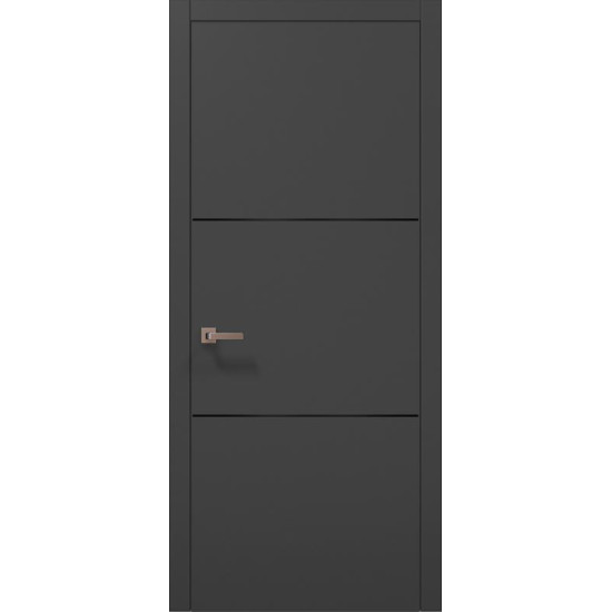 МЕЖКОМНАТНАЯ ДВЕРЬ PL-23 С Темно-сірий супермат