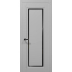 МЕЖКОМНАТНАЯ ДВЕРЬ  Т-16 (BLK) Сірий матовий (ПВХ)