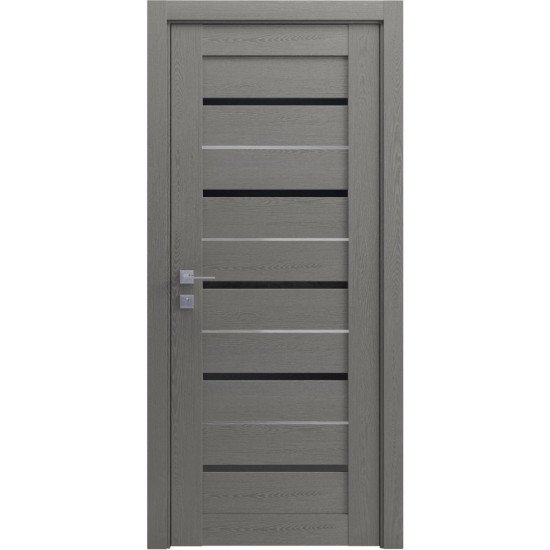 МЕЖКОМНАТНАЯ ДВЕРЬ MODERN LAZIO BLK , полустекло сосна браш Braun