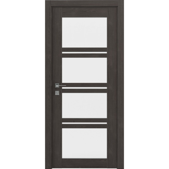 МЕЖКОМНАТНАЯ ДВЕРЬ MODERN QUADRO , стекло сосна браш Braun