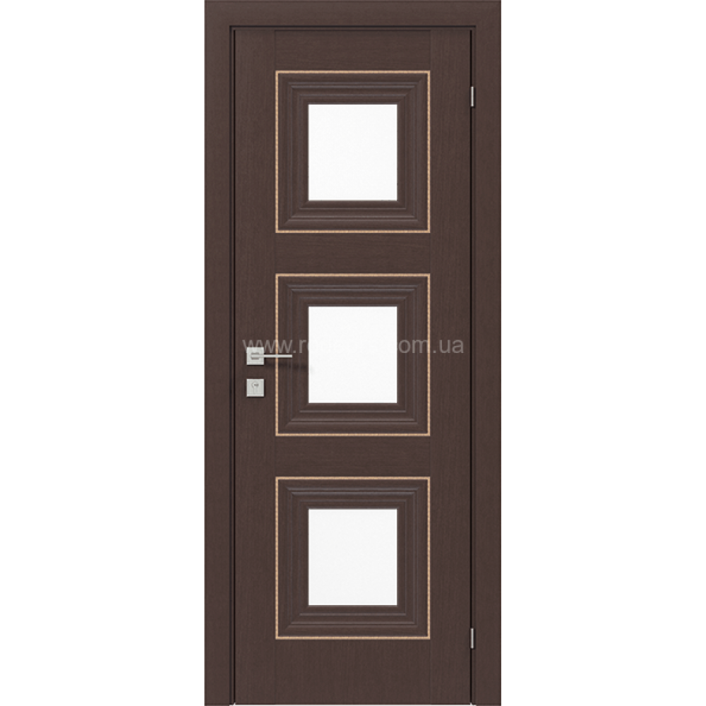 МЕЖКОМНАТНЫЕ ДВЕРИ "Irida" basic molding, скло КАШТАН АМЕРИКАНСКИЙ
