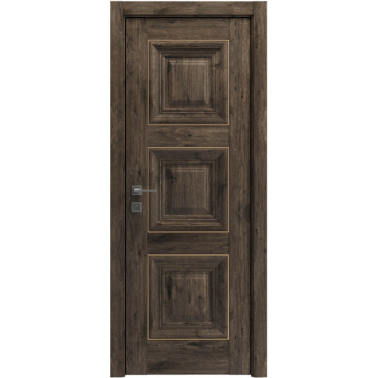 МЕЖКОМНАТНЫЕ ДВЕРИ "Irida" basic molding, глухе АКАЦИЯ ТЕМНАЯ