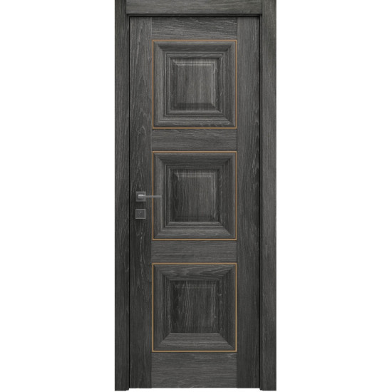 МЕЖКОМНАТНЫЕ ДВЕРИ "Irida" basic molding, глухе ДУБ ШАЛЕ ГРАФИТ