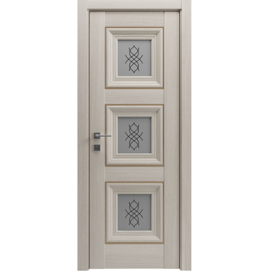 ДМІЖКІМНАТНІ ДВЕРІ "Irida" basic molding, скло КРЕМ