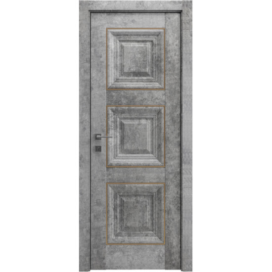 МІЖКІМНАТНІ ДВЕРІ "Irida" basic molding, глухе СЕРЫЙ МРАМОР