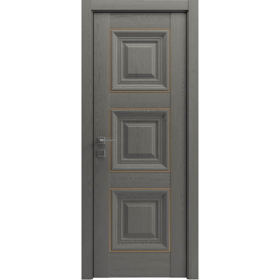 МЕЖКОМНАТНЫЕ ДВЕРИ "Irida" basic molding, глухе СОСНА БРАШ БРАУН