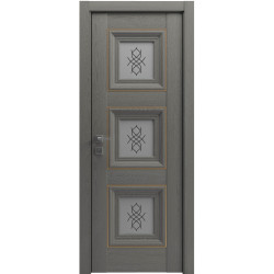 МЕЖКОМНАТНАЯ ДВЕРЬ VERSAL "Irida" basic molding, скло СОСНА БРАШ БРАУН