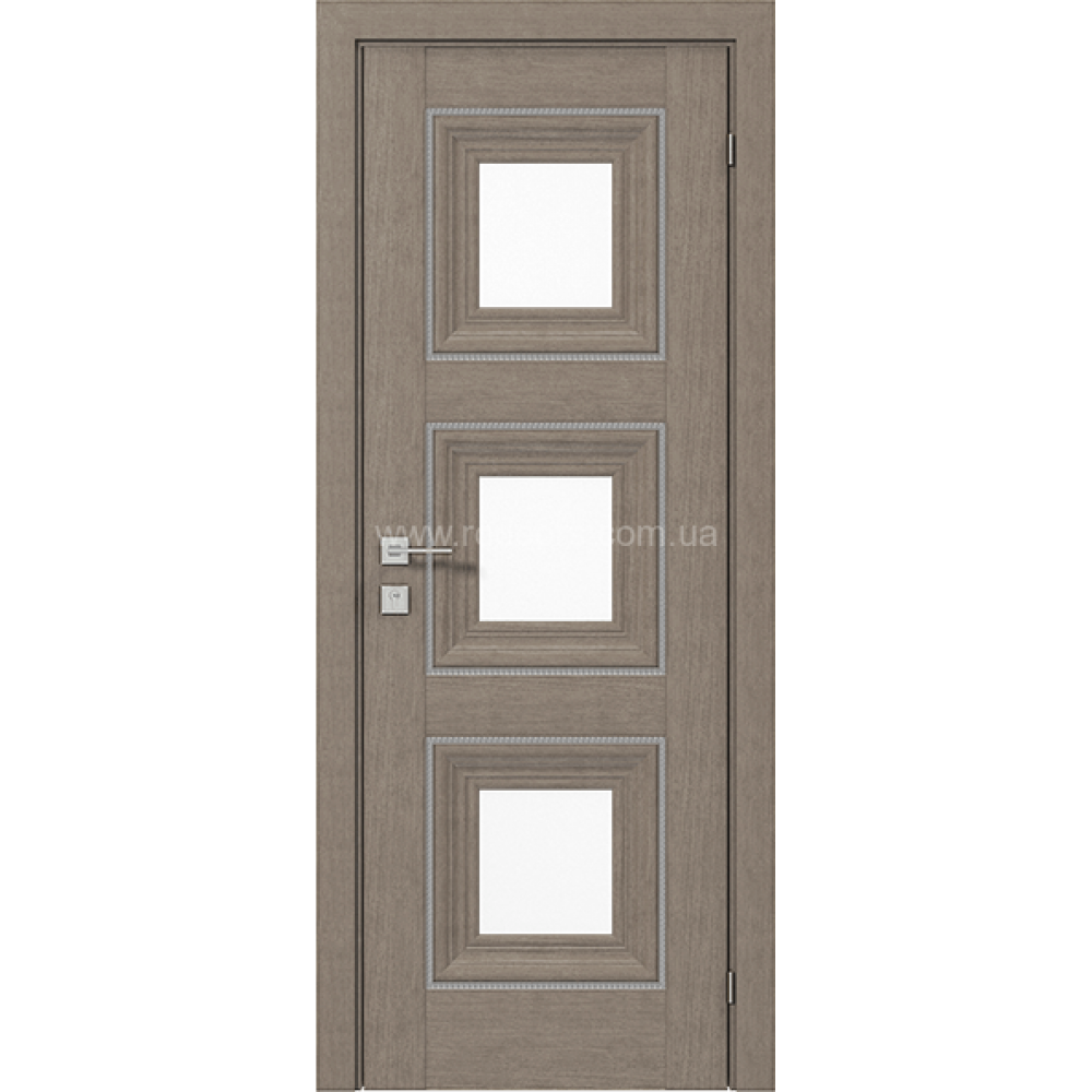 МЕЖКОМНАТНЫЕ ДВЕРИ "Irida" basic molding, скло СЕРЫЙ ДУБ