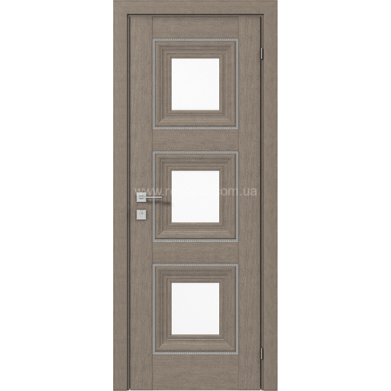 МЕЖКОМНАТНЫЕ ДВЕРИ "Irida" basic molding, скло СЕРЫЙ ДУБ