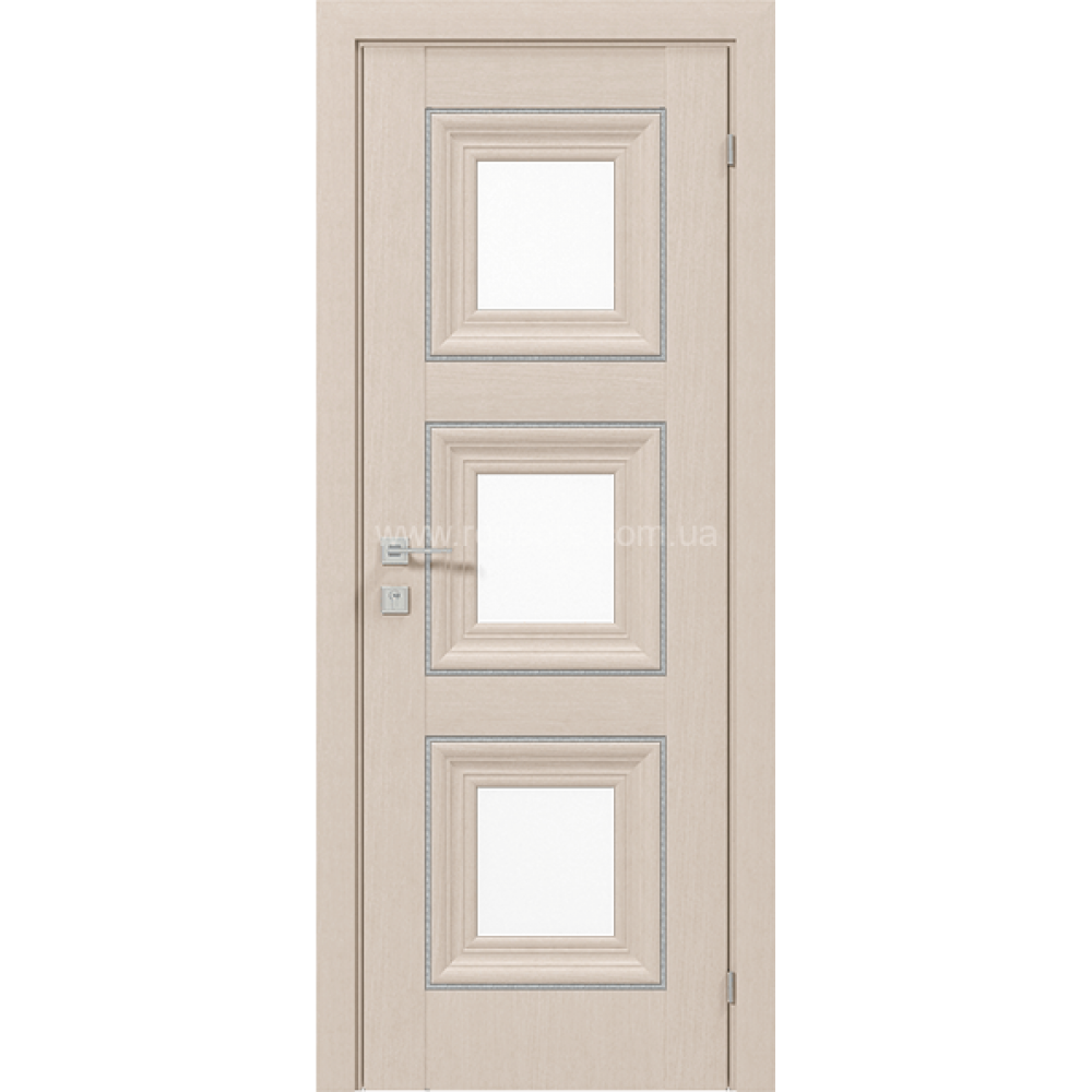 МЕЖКОМНАТНЫЕ ДВЕРИ "Irida" basic molding, скло БЕЛЕНЫЙ ДУБ