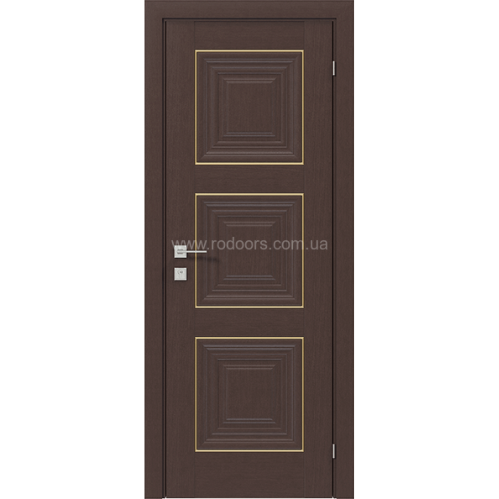 МІЖКІМНАТНІ ДВЕРІ "Irida" basic molding, глухе КАШТАН АМЕРИКАНСКИЙ