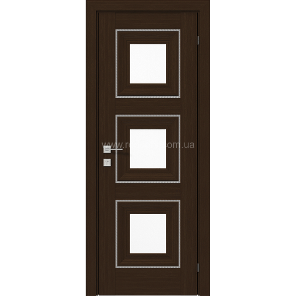 МЕЖКОМНАТНЫЕ ДВЕРИ "Irida" basic molding, скло ОРЕХ БОРНЕО