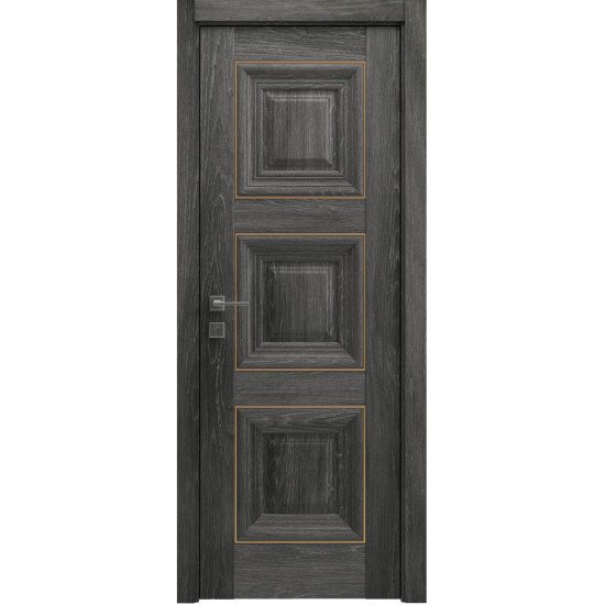 МІЖКІМНАТНІ ДВЕРІ "Irida" basic molding, глухе ДУБ ШАЛЕ ГРАФИТ
