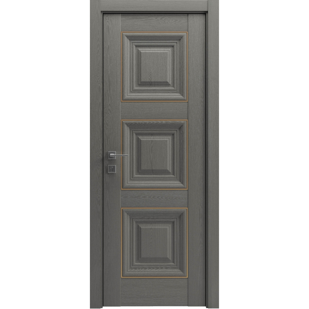 МІЖКІМНАТНІ ДВЕРІ "Irida" basic molding, глухе СОСНА БРАШ БРАУН