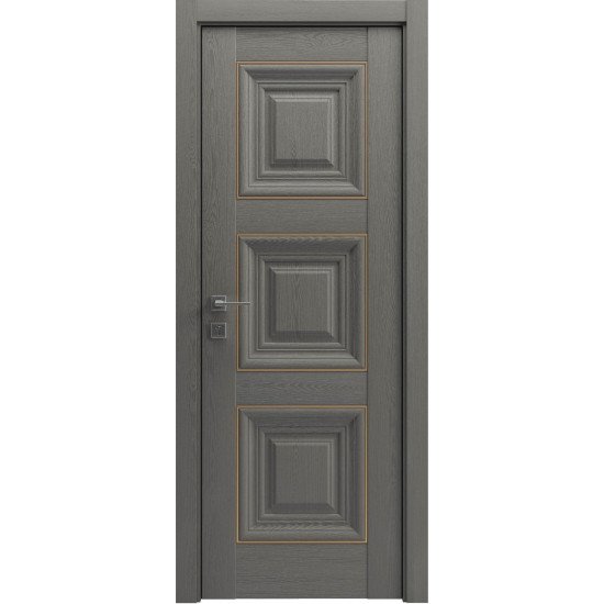МІЖКІМНАТНІ ДВЕРІ "Irida" basic molding, глухе СОСНА БРАШ БРАУН
