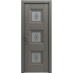 МЕЖКОМНАТНАЯ ДВЕРЬ VERSAL "Irida" basic molding, скло СОСНА БРАШ БРАУН
