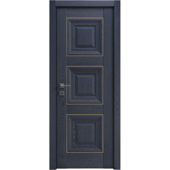 МІЖКІМНАТНІ ДВЕРІ "Irida" basic molding, глухе СОСНА БРАШ КОБАЛЬТ