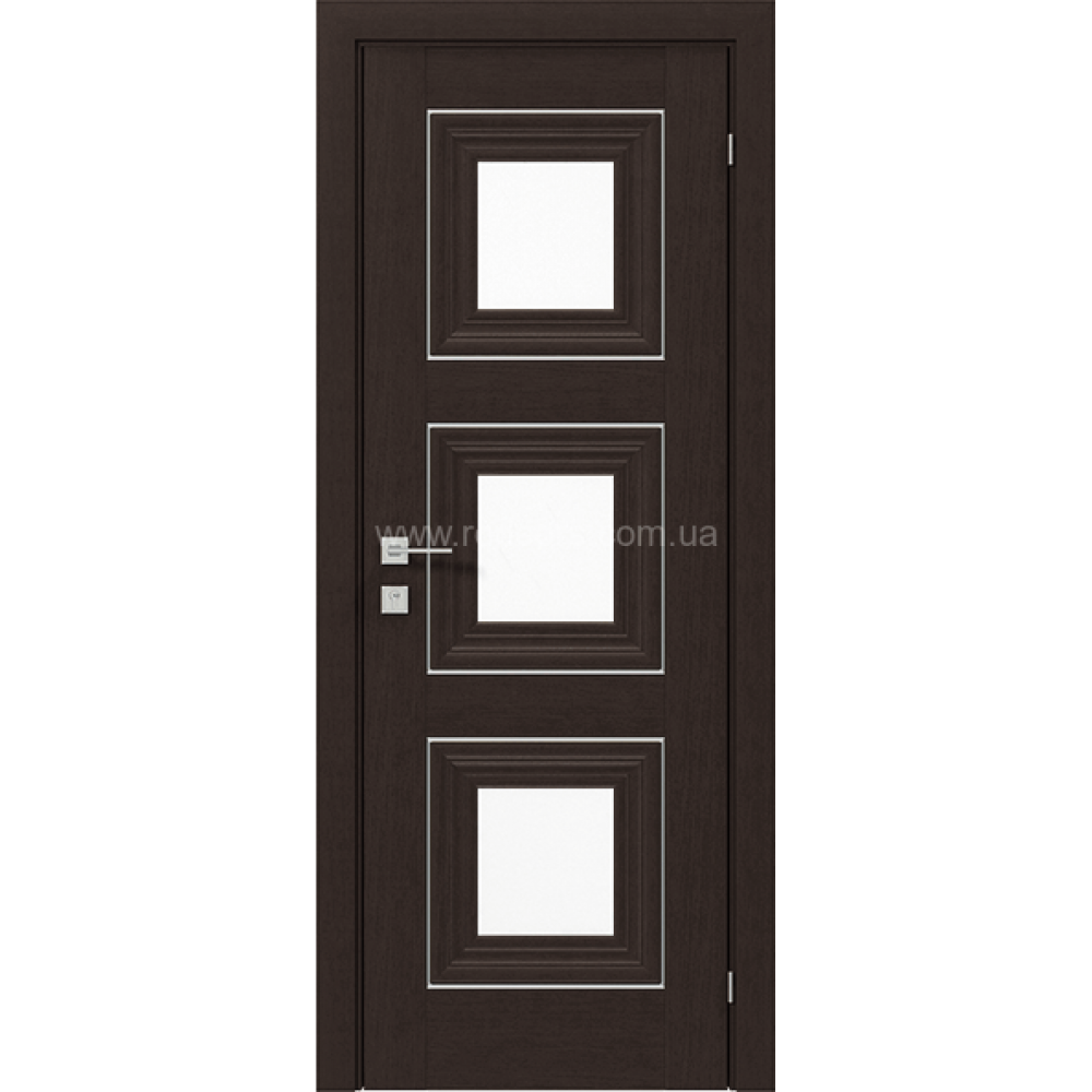 МІЖКІМНАТНІ ДВЕРІ "Irida" basic molding, скло ВЕНГЕ МАРО