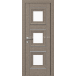МЕЖКОМНАТНАЯ ДВЕРЬ VERSAL "Irida" basic molding, скло СЕРЫЙ ДУБ
