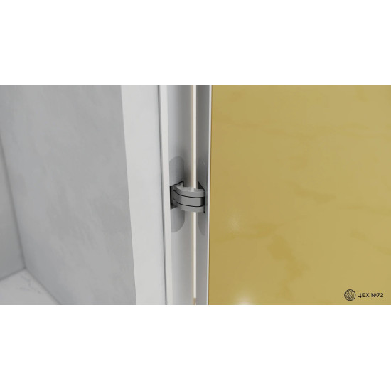 Двері прихованого монтажу Prestige Glass з алюмінієвим торцем, на себе (outside)