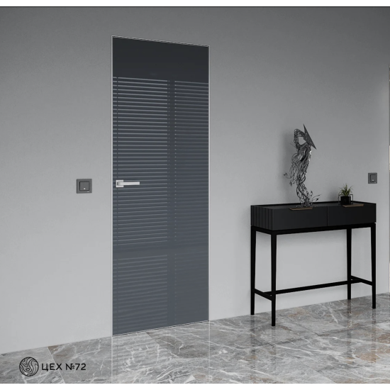 Двері прихованого монтажу PRESTIGE GLASS, на себе (inside)