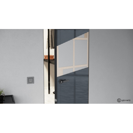 Двері прихованого монтажу PRESTIGE GLASS, на себе (inside)