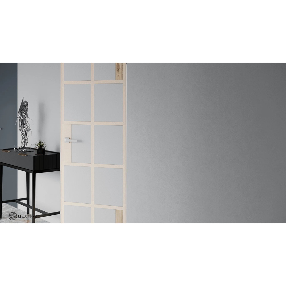 Двері прихованого монтажу PRESTIGE GLASS, на себе (inside)