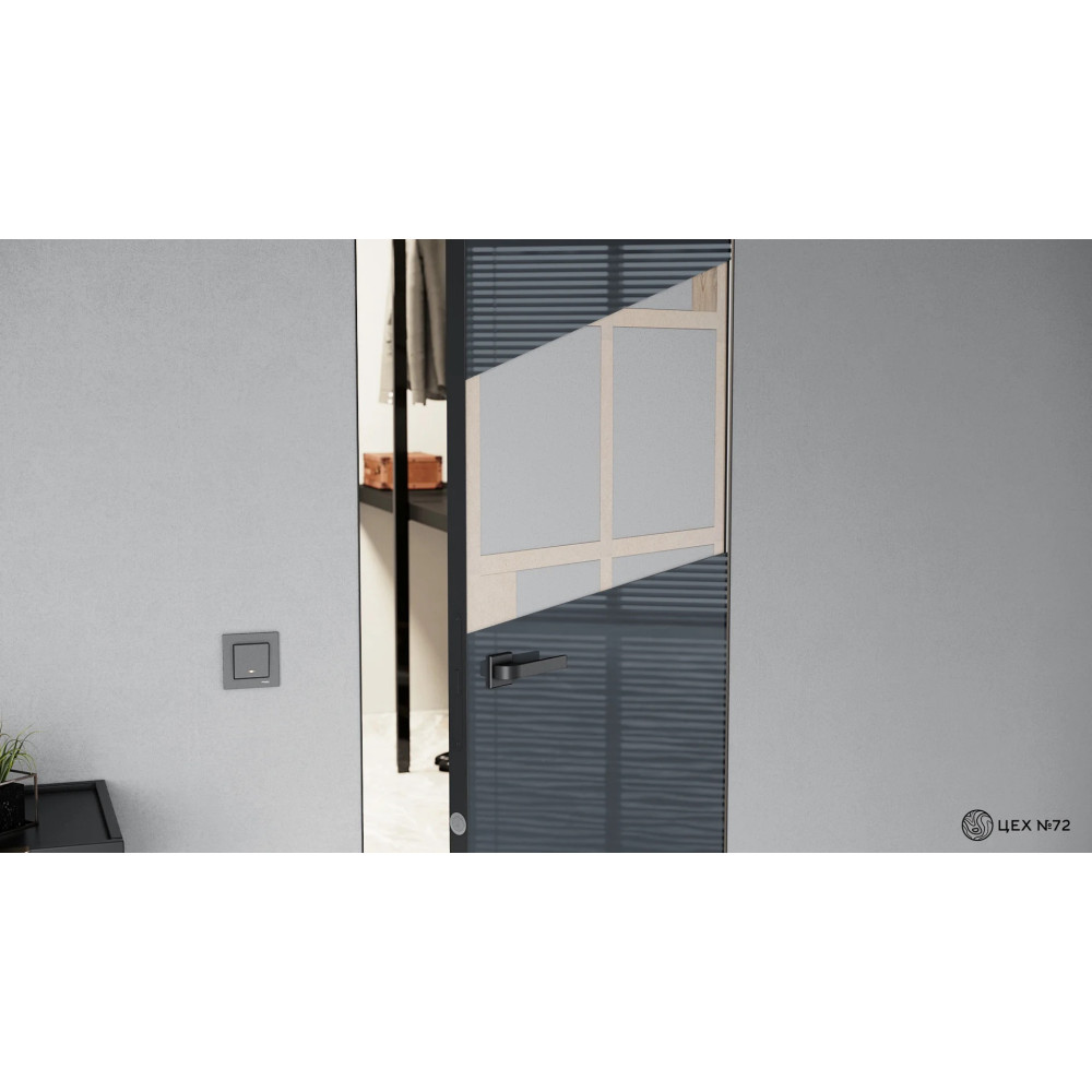 Двері прихованого монтажу PRESTIGE GLASS, на себе (inside)